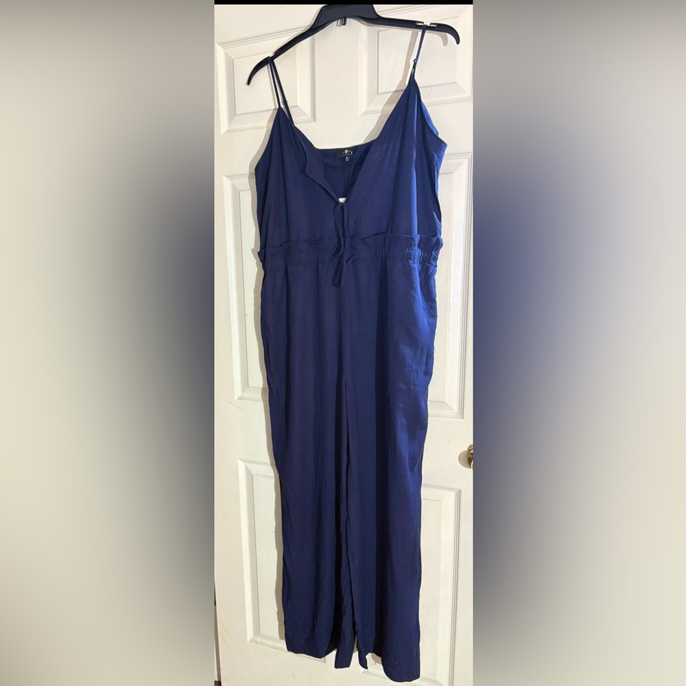 For All Mankind Navy Blue Sleeveless Jumpsuit